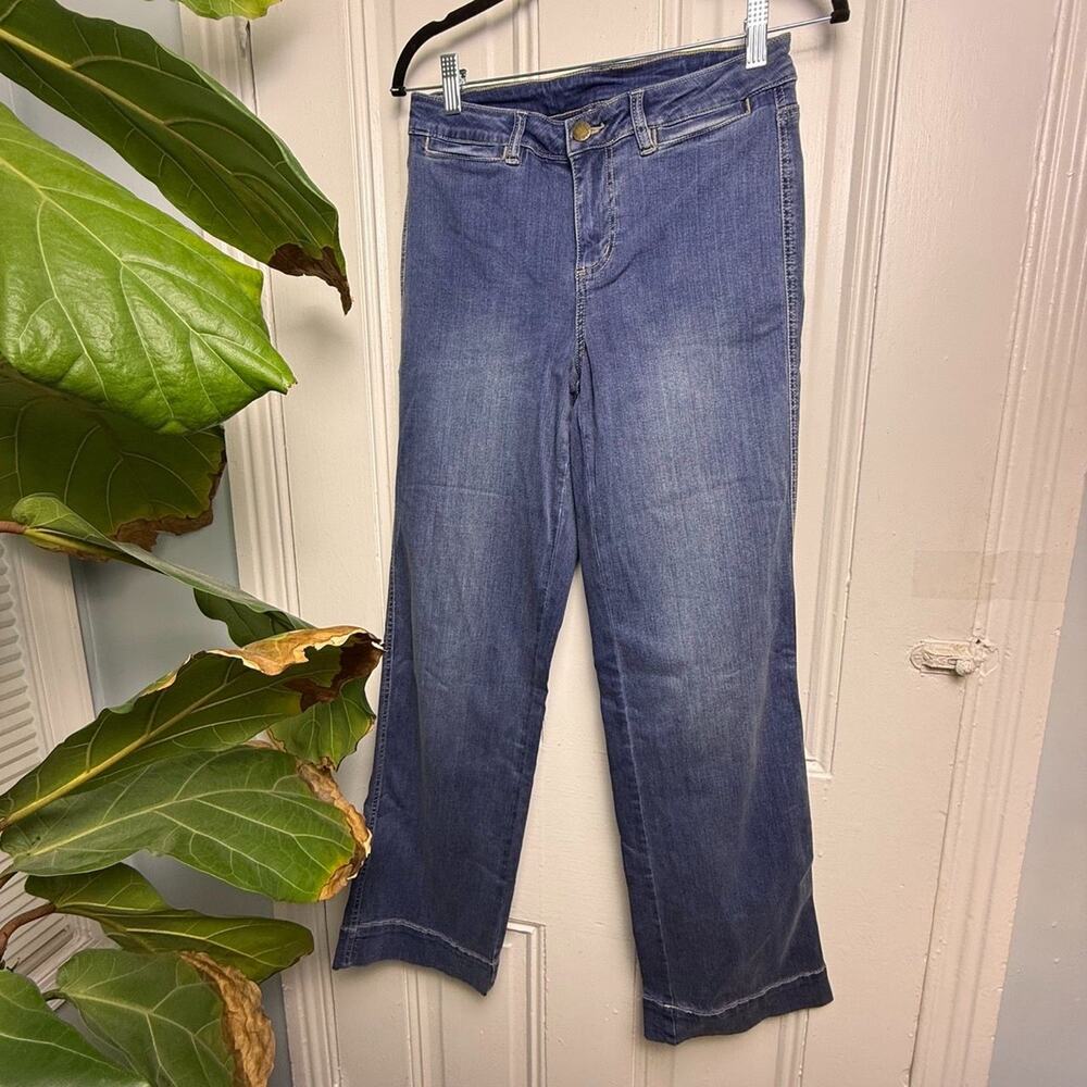 Belle by Kim Gravel Denim Pocket Trouser Jeans‎ Vintage Indigo Womens Size 2